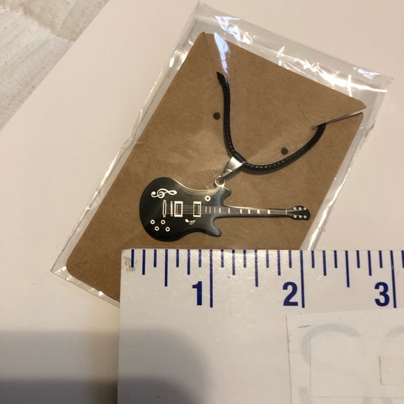 Electric Guitar on leather 18” necklace - Picture 6 of 6